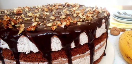 Čokoladna torta s bananama