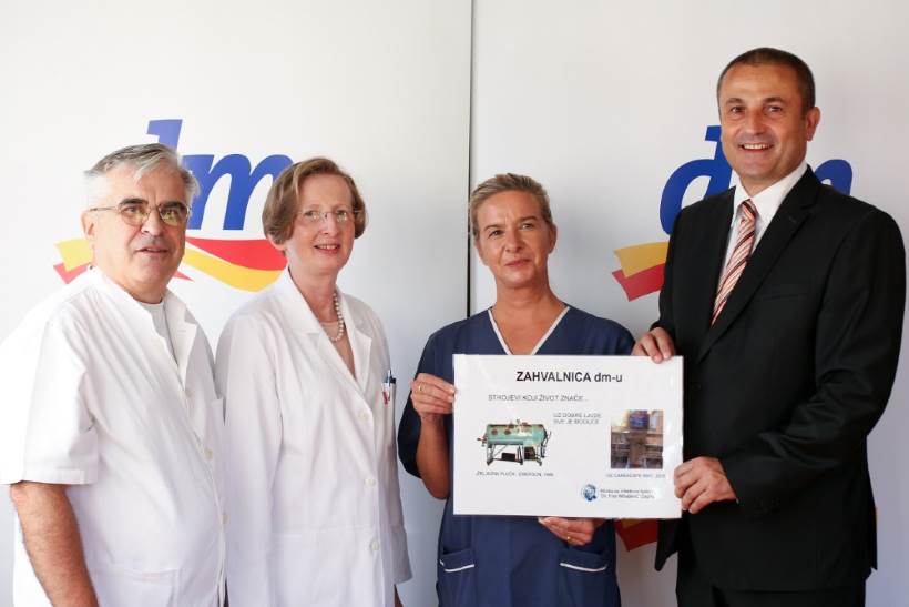 Donacija dm-a Klinici Dr. Fran Mihaljević omogućit će sigurnije liječenje najtežih bolesnika