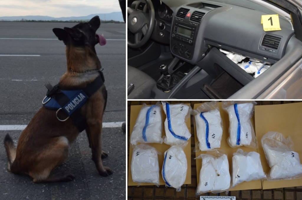 VELIKI ULOV: Policija na A3 zaustavila sumnjivo vozilo, policijski pas As u njemu nanjušio 9,2 kg amfetamina