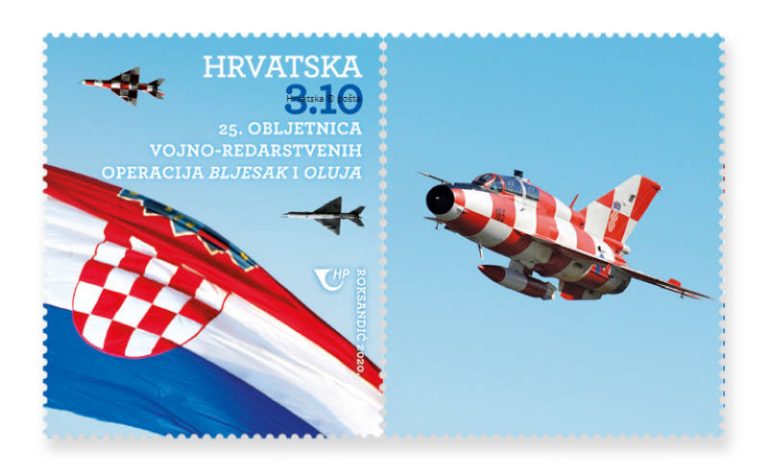 Hrvatska pošta izdaje prigodnu marku u povodu 25. obljetnica vojno-redarstvenih operacija 'Bljesak' i 'Oluja'