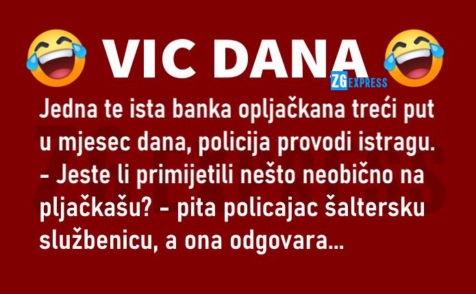 VIC DANA: Banka treći put opljačkana