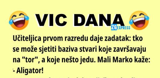 VIC DANA: Učiteljica daje zadatak